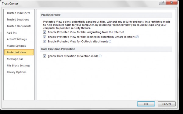 วิธีปิดการใช้งาน Protected View ใน Microsoft Office 