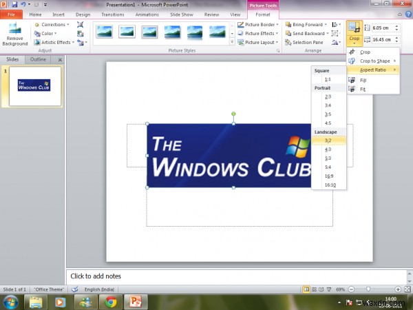 วิธีครอบตัดรูปภาพโดยใช้ Microsoft PowerPoint 