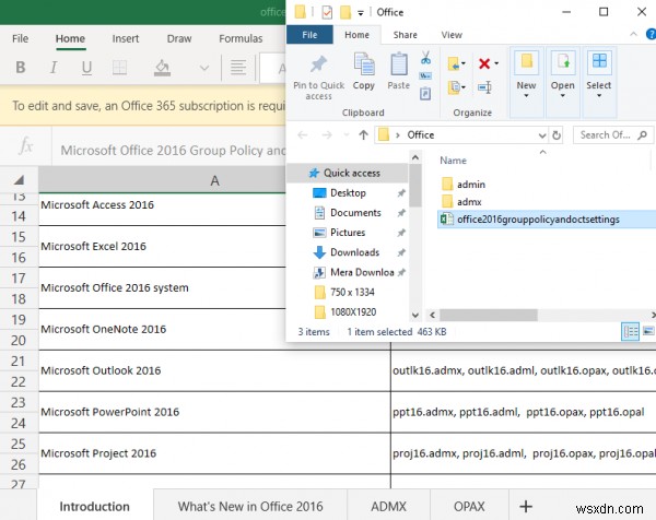 เทมเพลตการดูแลระบบสำหรับ Office 2019, Office 365 ProPlus 