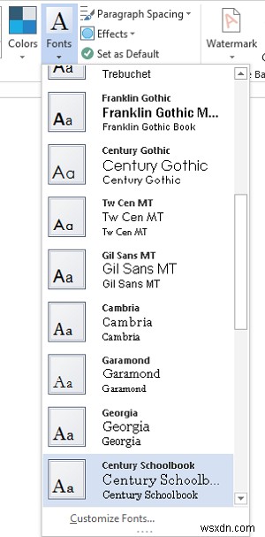 ปรับแต่ง เปลี่ยนสีของธีม แบบอักษรเริ่มต้นใน Microsoft Office