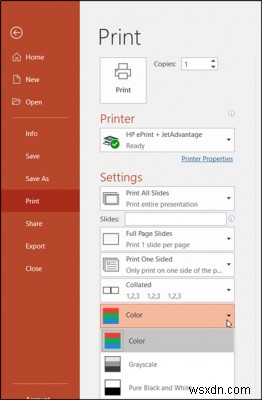 วิธีพิมพ์สไลด์ PowerPoint ด้วยบันทึกของผู้บรรยาย 