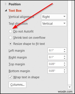 วิธีปิดฟีเจอร์ปรับขนาดข้อความอัตโนมัติให้พอดีอัตโนมัติใน PowerPoint 