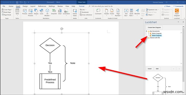 สร้างผังงานใน Lucidchart และนำเข้าไปยัง Microsoft Word 