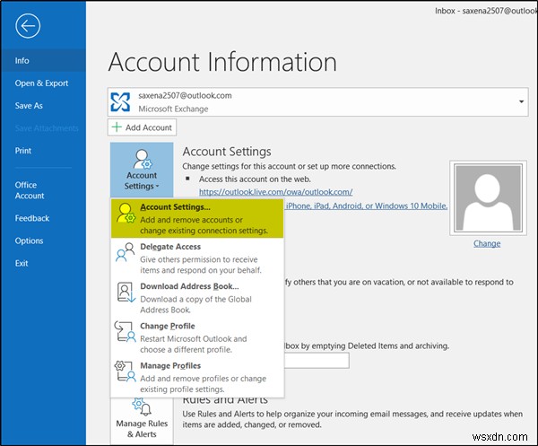 วิธีเปลี่ยนจำนวนอีเมลที่จะเก็บออฟไลน์ใน Outlook 