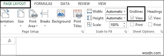 วิธีซ่อนเส้นตารางใน Microsoft Excel 