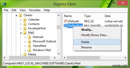 ไม่มีโปรแกรมอีเมลที่เกี่ยวข้องกับการดำเนินการผิดพลาดที่ร้องขอใน Outlook 