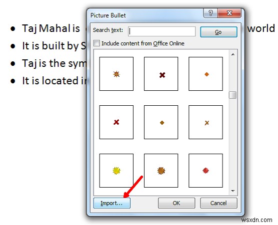 วิธีใช้รูปภาพเป็นสัญลักษณ์แสดงหัวข้อย่อยใน Microsoft Word