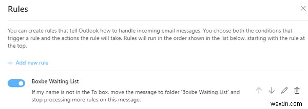 วิธีลบรายการรอ Boxbe ออกจาก Outlook