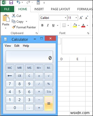 วิธีเพิ่ม Windows Calculator ลงใน Excel Quick Access Toolbar 