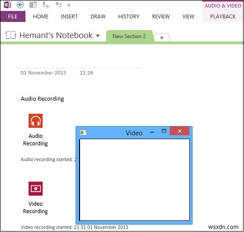 วิธีการบันทึกเสียงหรือวิดีโอด้วย OneNote