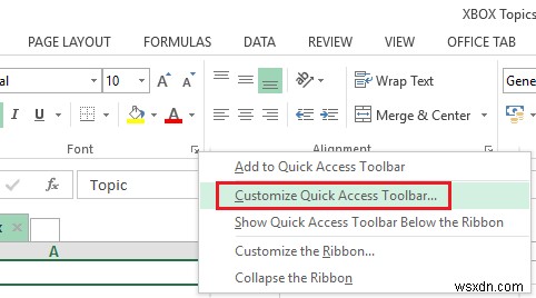 กำหนดแถบเครื่องมือด่วนใน Excel เพื่อให้เหมาะกับคุณ 