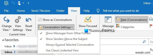 วิธีใช้ฟีเจอร์มุมมองการสนทนาใน Microsoft Outlook 