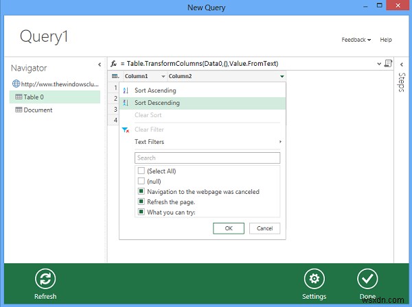 Microsoft Power Query สำหรับ Excel ช่วยในการค้นหาข้อมูล 