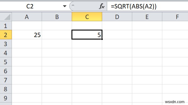 วิธีหารากที่สองของตัวเลขใน Excel 