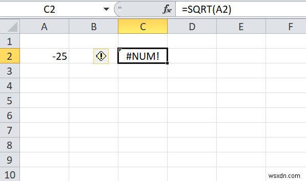 วิธีหารากที่สองของตัวเลขใน Excel 