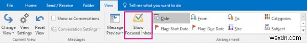 วิธีเปิด/ปิดฟีเจอร์ Focused Inbox ใน Outlook 