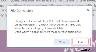 แก้ไขเอกสาร PDF โดยใช้ Word Online ฟรี 