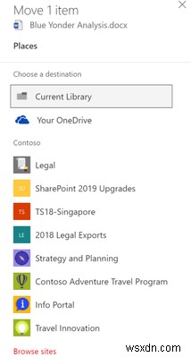 วิธีย้ายไฟล์ระหว่าง Office 365, SharePoint และ OneDrive 