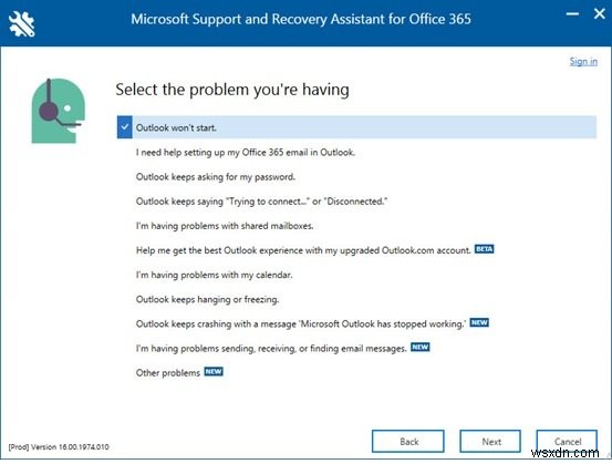 ตัววิเคราะห์การเชื่อมต่อระยะไกลของ Microsoft:แก้ไขปัญหาแอปและบริการ Office 365