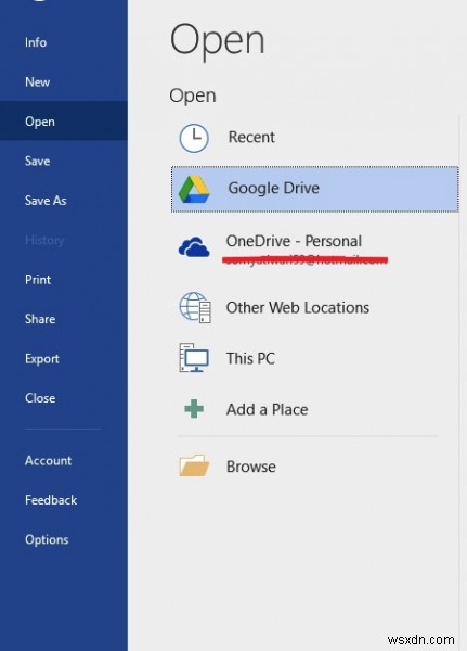 เพิ่ม Dropbox, Google Drive และ Box เป็น Microsoft Office ออนไลน์ บันทึกสถานที่