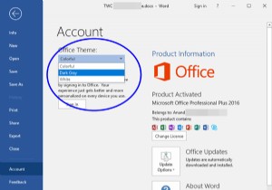 วิธีเปลี่ยนเป็นธีมสีขาว สีเทา สีสัน หรือสีดำใน Microsoft Office 