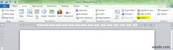 วิธีเชื่อมโยงวัตถุ PPT หรือ PDF ในเอกสาร Word 