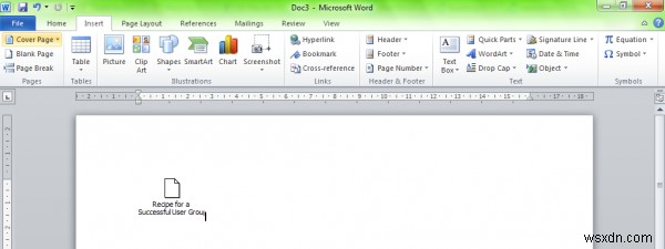 วิธีเชื่อมโยงวัตถุ PPT หรือ PDF ในเอกสาร Word 