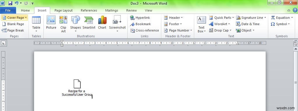 วิธีเชื่อมโยงวัตถุ PPT หรือ PDF ในเอกสาร Word 