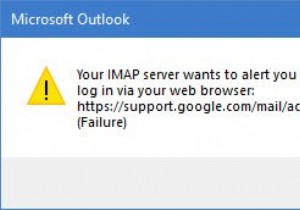 Outlook แจ้งว่า โปรดเข้าสู่ระบบผ่านเว็บเบราว์เซอร์เพื่อเข้าถึง Gmail 