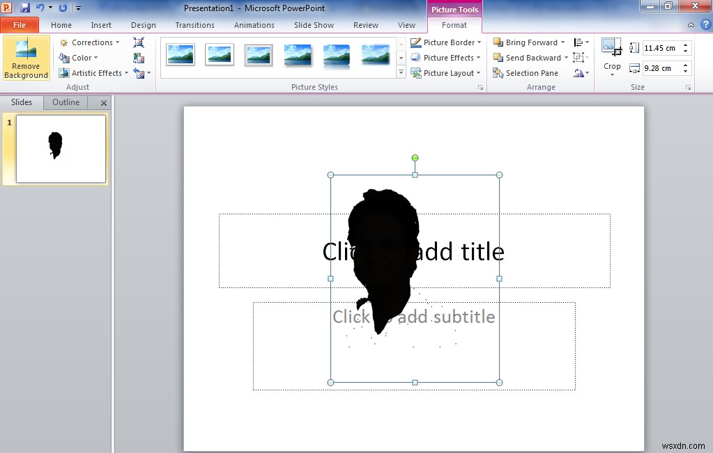 วิธีสร้าง Silhouette ใน PowerPoint 