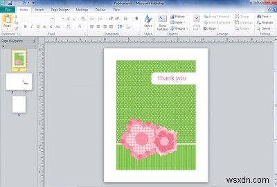 วิธีออกแบบการ์ดอวยพรใน Microsoft Publisher 