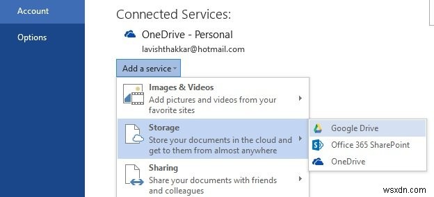 เพิ่ม Google Drive และ Dropbox เป็นตำแหน่งบันทึกใน Microsoft Office 