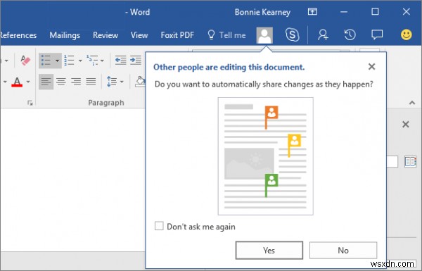 วิธีการทำงานร่วมกันและแชร์เอกสารใน Word บน Windows 