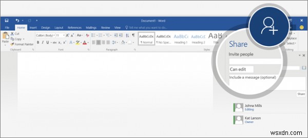 วิธีการทำงานร่วมกันและแชร์เอกสารใน Word บน Windows 