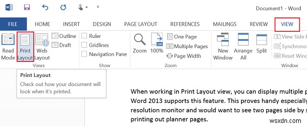 วิธีดูหลายหน้าใน Microsoft Word พร้อมกัน 