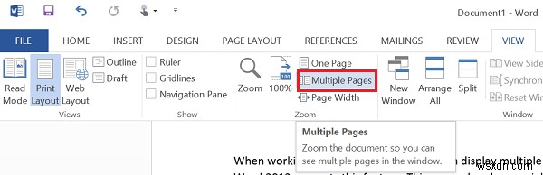วิธีดูหลายหน้าใน Microsoft Word พร้อมกัน 
