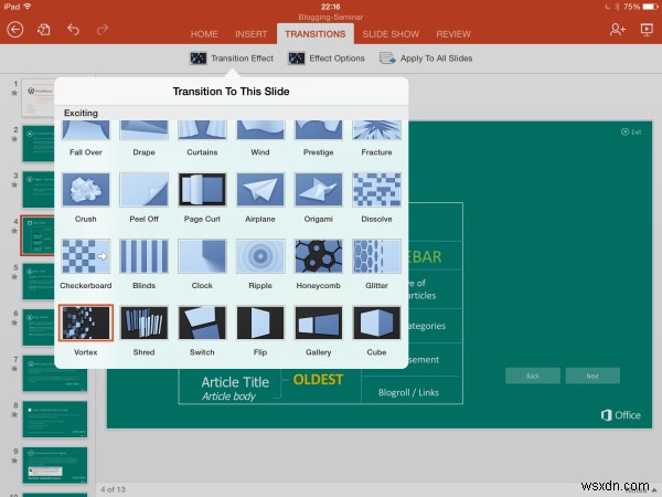 รีวิว Microsoft Office สำหรับ iPad 