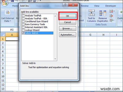 วิธีแก้สมการใน Excel โดยใช้ Solver Add-in 