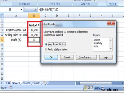 วิธีแก้สมการใน Excel โดยใช้ Solver Add-in 