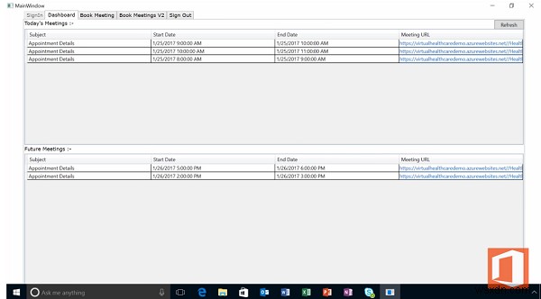 การใช้เทมเพลตสุขภาพเสมือนของ Office 365 กับ Skype for Business 