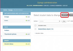การนำเข้าข้อมูลไปยังโมเดลใน Django 