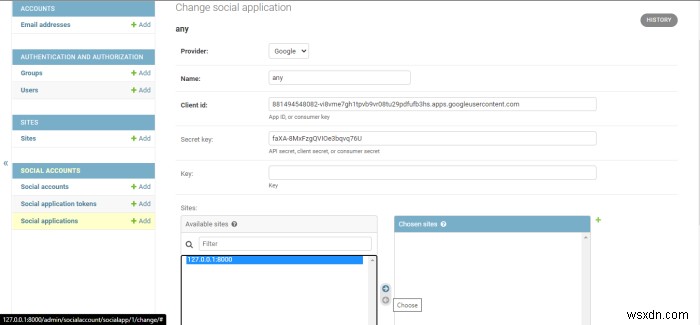 การตรวจสอบสิทธิ์ Google ใน Django 