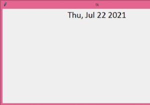 จะรับวันที่ปัจจุบันแสดงในหน้าต่าง Tkinter ได้อย่างไร 