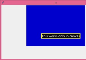 จะใส่เค้าร่างบนข้อความผ้าใบบน Tkinter ได้อย่างไร? 