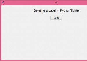 การลบป้ายกำกับใน Python Tkinter 