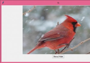 จะซ่อนและแสดงรายการผ้าใบบน Tkinter ได้อย่างไร? 