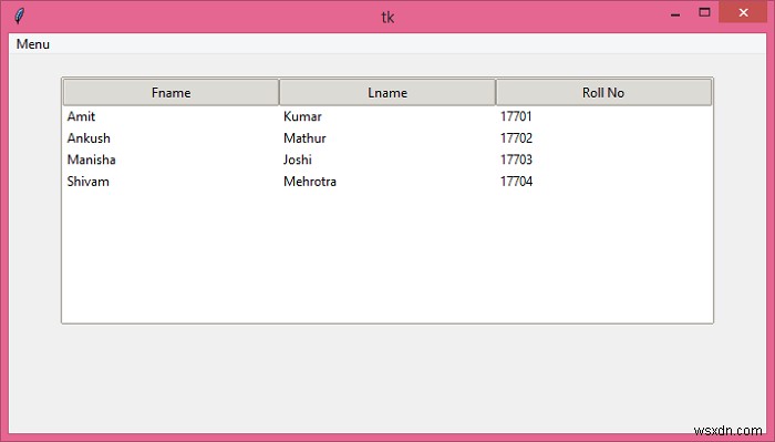 จะเปิดสเปรดชีต Excel ในวิดเจ็ต Treeview ใน Tkinter ได้อย่างไร 