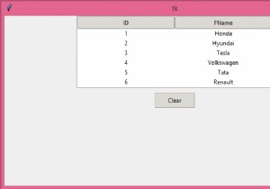จะล้างรายการจากวิดเจ็ต ttk.Treeview ได้อย่างไร? 