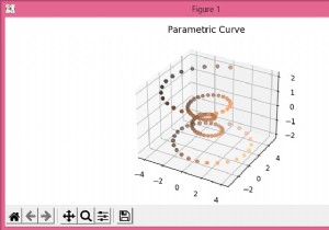 สีเส้นของเส้นโค้งพาราเมตริก 3 มิติใน Matplotlib.pyplot . ของ Python 