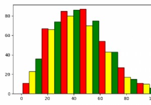 ฮิสโตแกรม Matplotlib พร้อมรายการคำอธิบายหลายรายการ 